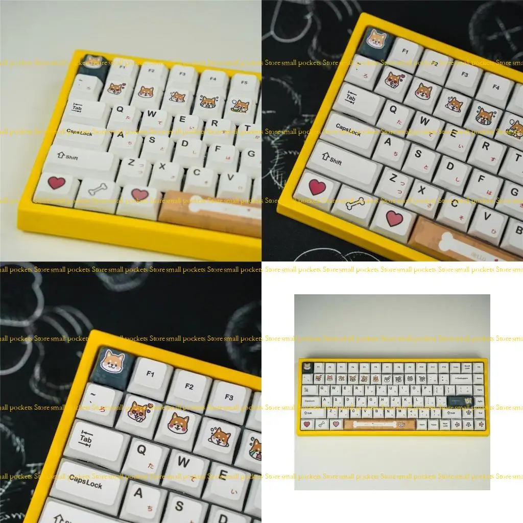 

R1WD 116Keys / Set XDA PBT Keycaps Full Set Mechanical Keyboard Keycaps PBT Dye-Sublimation Corgi Theme Keycaps