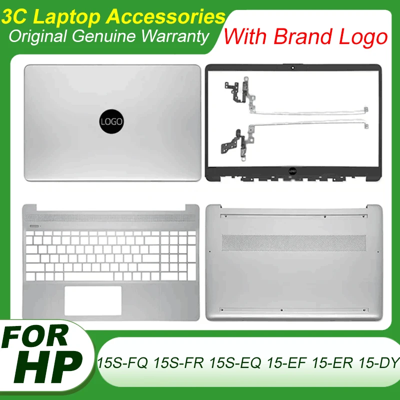 

New For HP 15S-FQ 15S-FR 15S-EQ 15-EF 15-ER 15-DY TPN-Q222 TPN-Q230 LCD Back Cover Bezel Palmrest Top Cover Botttom Case Silver