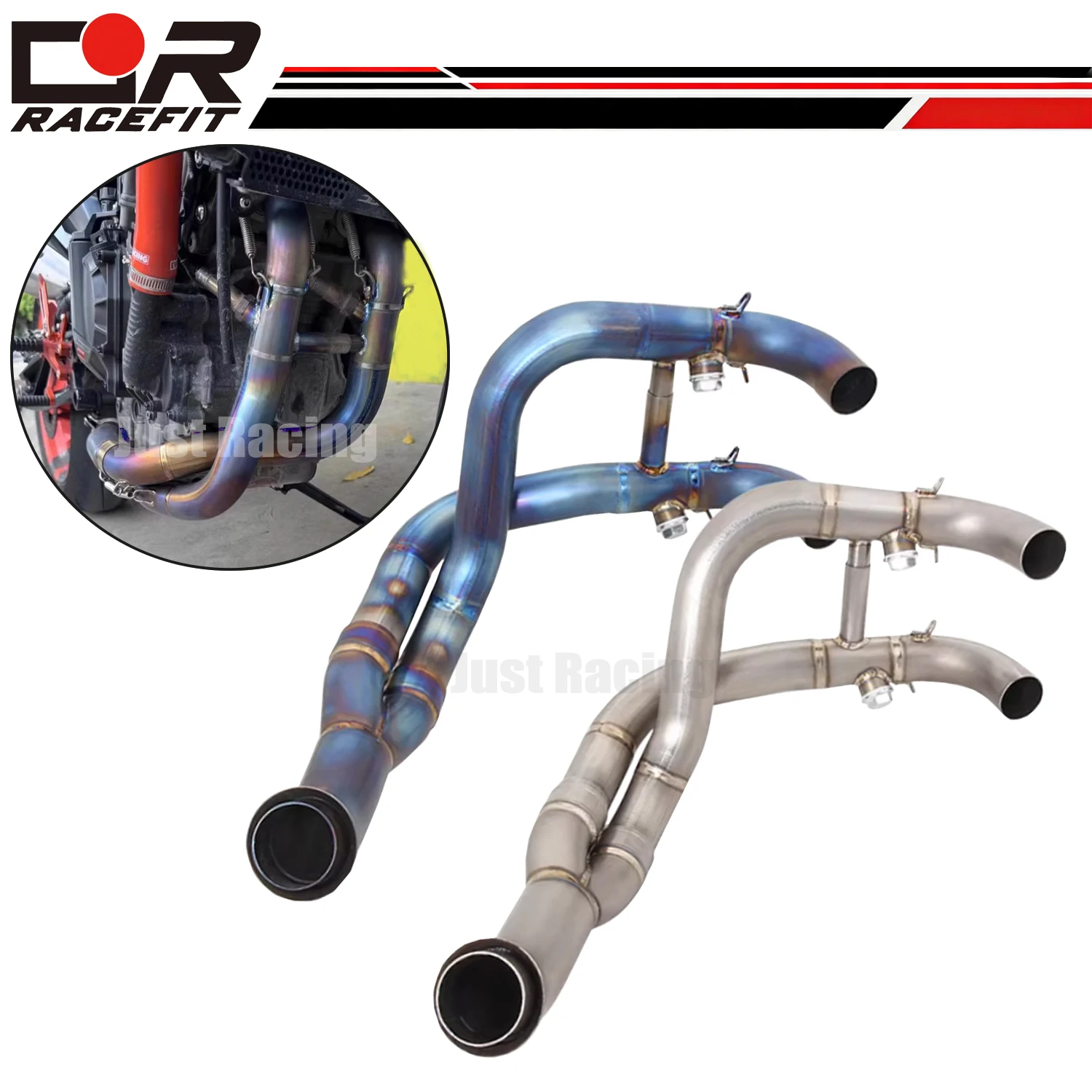 Titanium alloy Exhaust System Header Muffler Pipe Slip On For CF-MOTO cf moto 800MT 800NK 800 mt 800nk