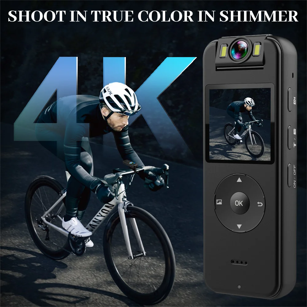 4K Mini Body Camera Outdoor Bicycle Action Cam Sport Camcorder Night Vision Wifi Hotspot Video Recorder Law Enforcement Recorder