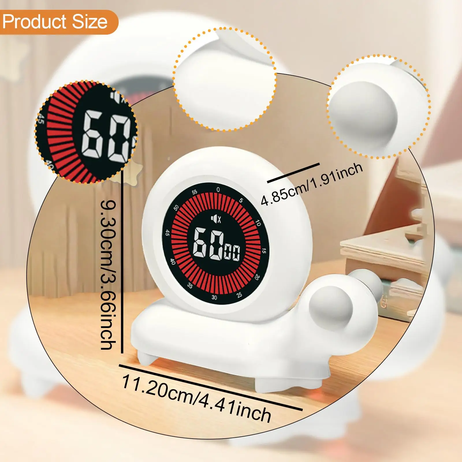 Digital Visual Timer Kitchen 3 Customizable Shortcut Times Homeschooling Study Tool Teaching Office Use Home Count Down up Clock