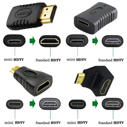 2.0 버전 미니 HDMI 호환 남성 암 어댑터, HDMI 호환 남성 암 어댑터, 4K 고화질 어댑터 엘보