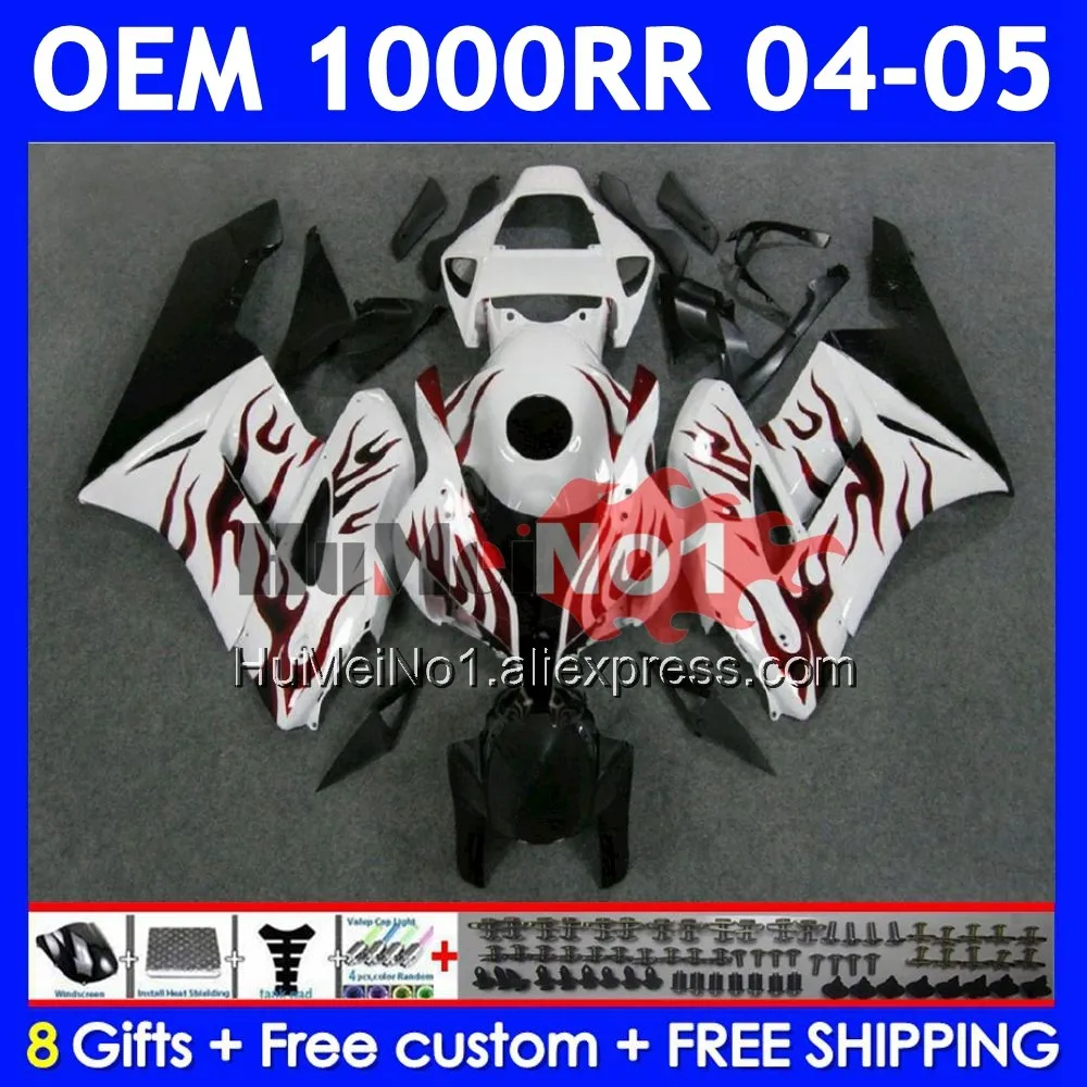 OEM Injection For HONDA CBR 1000RR 1000CC CBR1000 RR Red flames 04-05 59No.23 CBR 1000 CC RR 2004 2005 CBR1000RR 04 05 Fairing