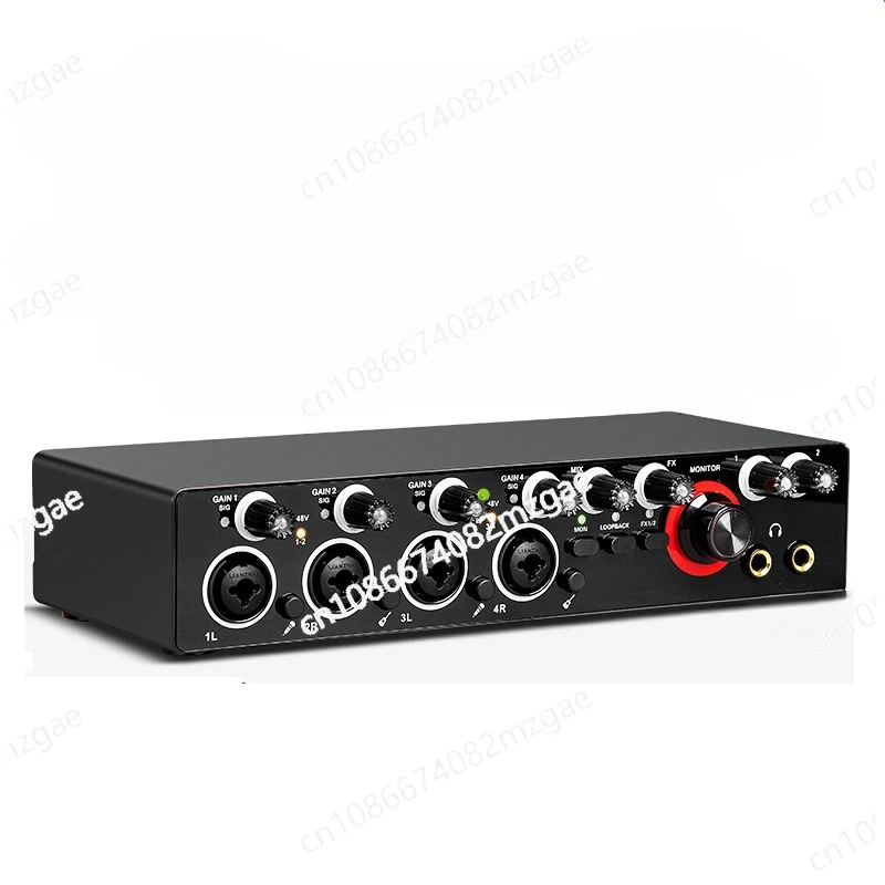 

DM44 Four-channel Recording Sound Card Drive-free Audio Interface Professional Sound Card Band Dubbing Live Broadcast Equipment