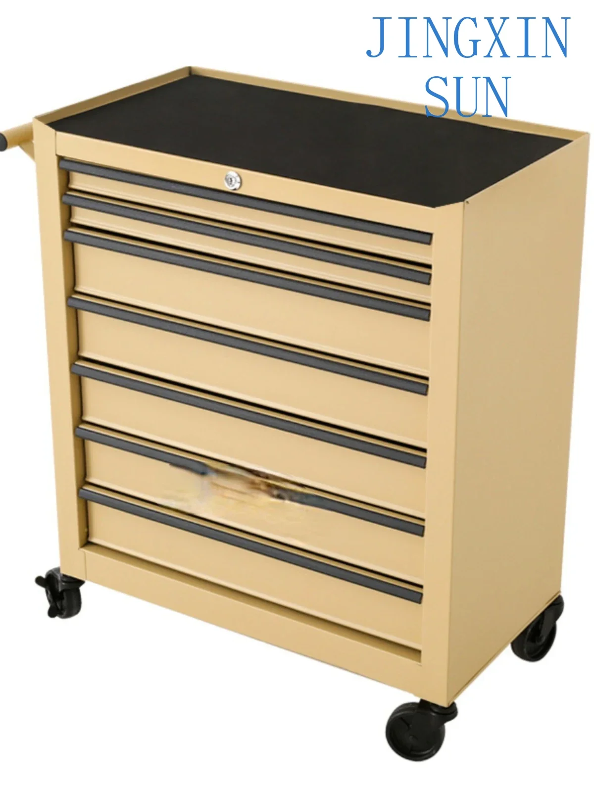 Industrial style cafe studio yellow-green classification cabinet