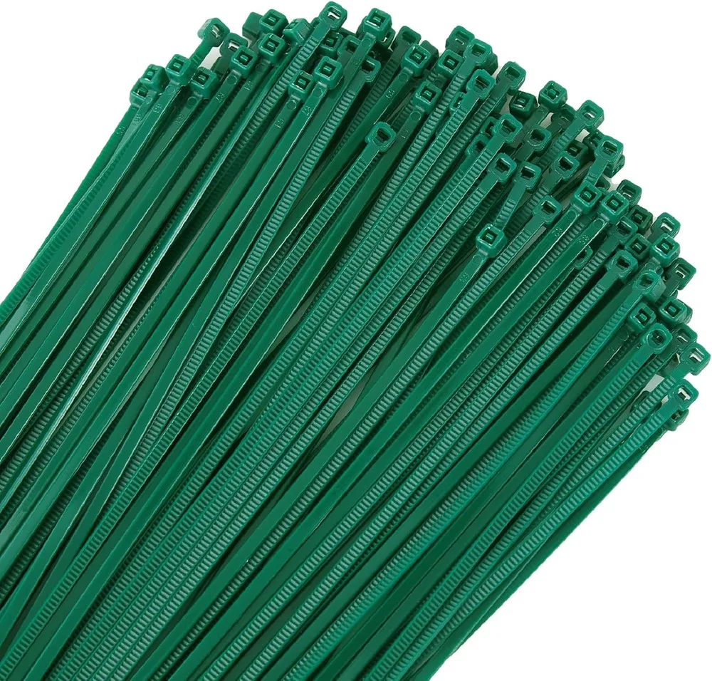 

100 Cable Zip Ties 4" Inch Wire Green Nylon Garden UV Resistance Self Locking