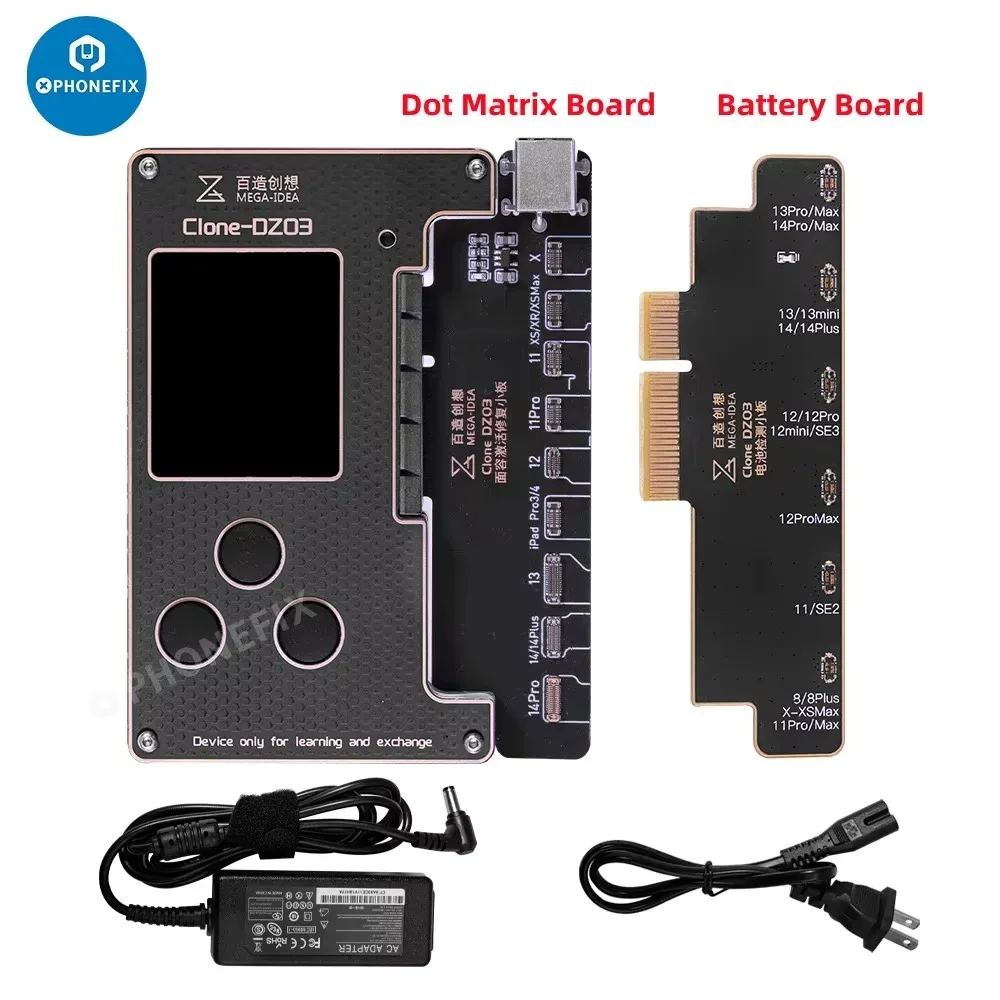 QIANLI Clone DZ03 Dot Matrix Programmer untuk IPhone X 11 12 13 14 Pro MAX Kabel Fleksibel Perbaikan ID Wajah Tanpa Penghapusan Tanpa Penyolderan