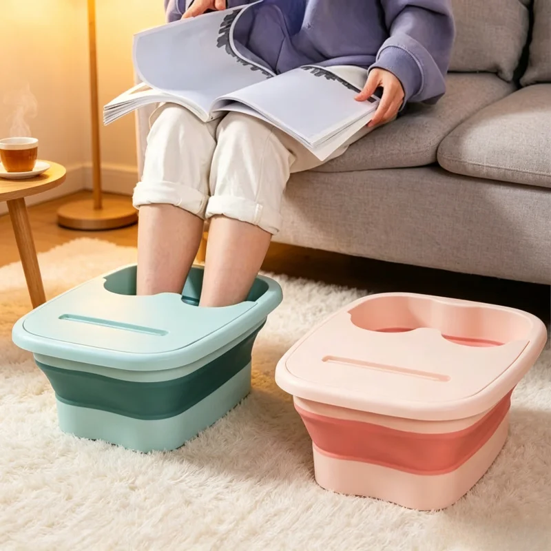 Foldable Foot Soaking Massage Bucket Household Spa Foot Bath Basin Portable Pedicure Bathtub