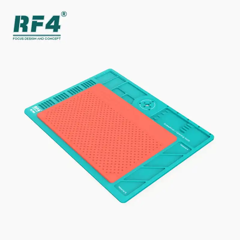 RF4 RF-PO4 Microscope Stand Base Alloy Antistatic Silicone Pad For Mobile Phone PCB Soldering Repair Aluminum Working Mat