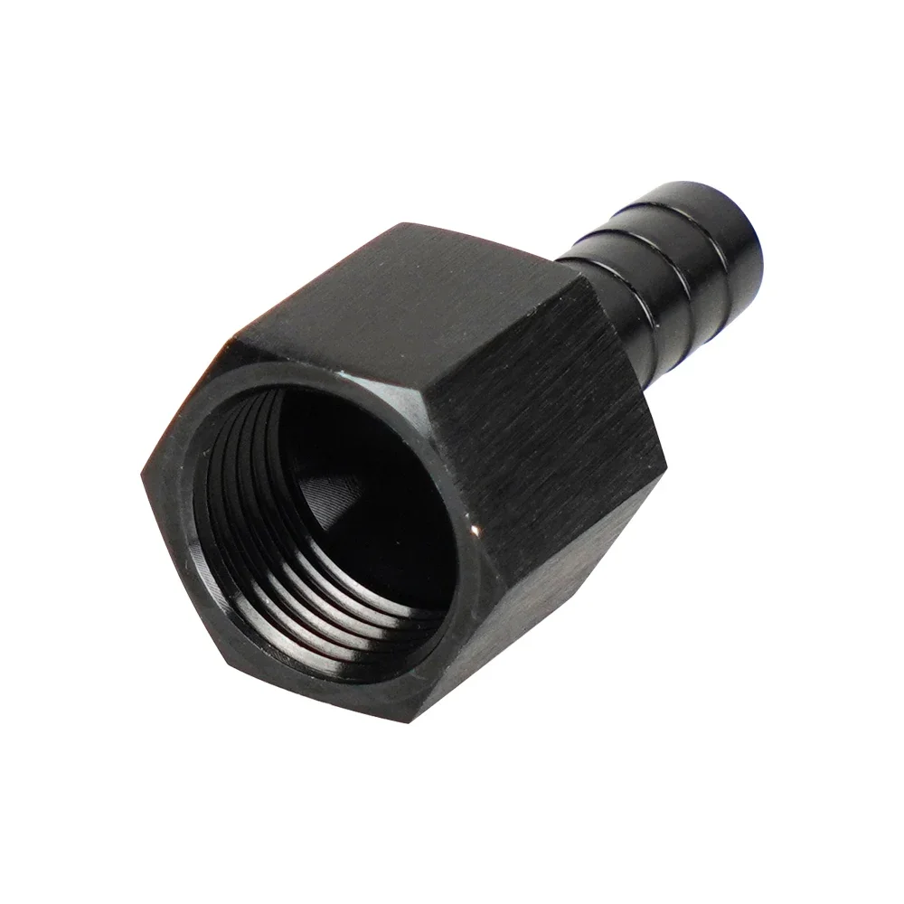 High Quality Aluminium Fuel Line Hose Adapters AN6 AN8 Thread Male To 3/8" AN6 AN8 Hose Fitting Adapter with Connector Black