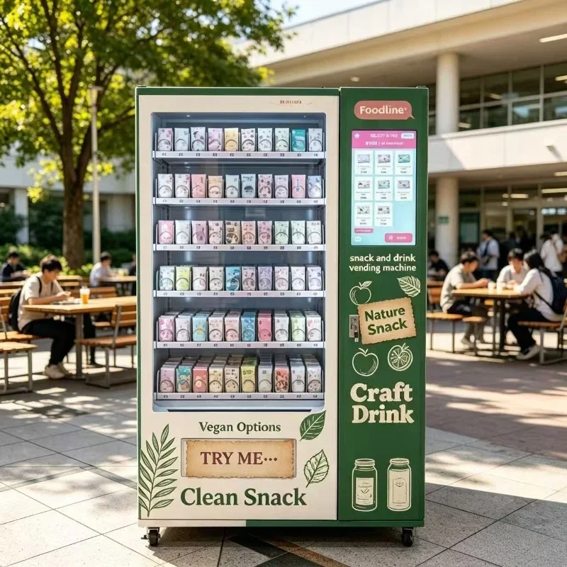 Commercial Snack Drink Vending Machine Automatic Combo Beverage Vending Machine With Payment System For Business Shop
