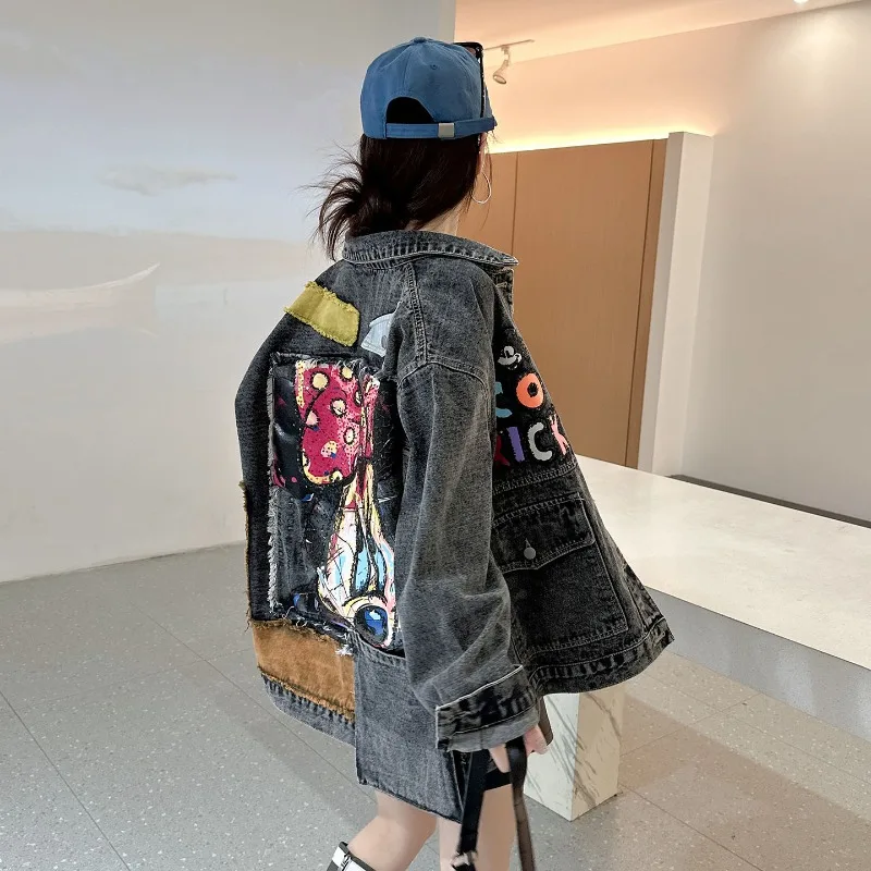 

2025 Retro Vintage Denim Shirt for Women | Light Luxury Casual Blouse with Preppy Style, Versatile High-End Fashion Top