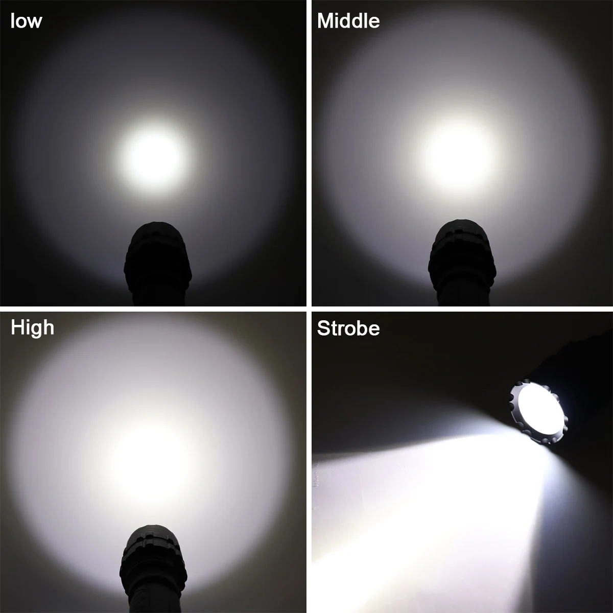 1000 Lumens L2 LED Tactical Flashlight Torch Set Ultra Bright USB Rechargeable Waterproof Scout Light Torch Hunting Light