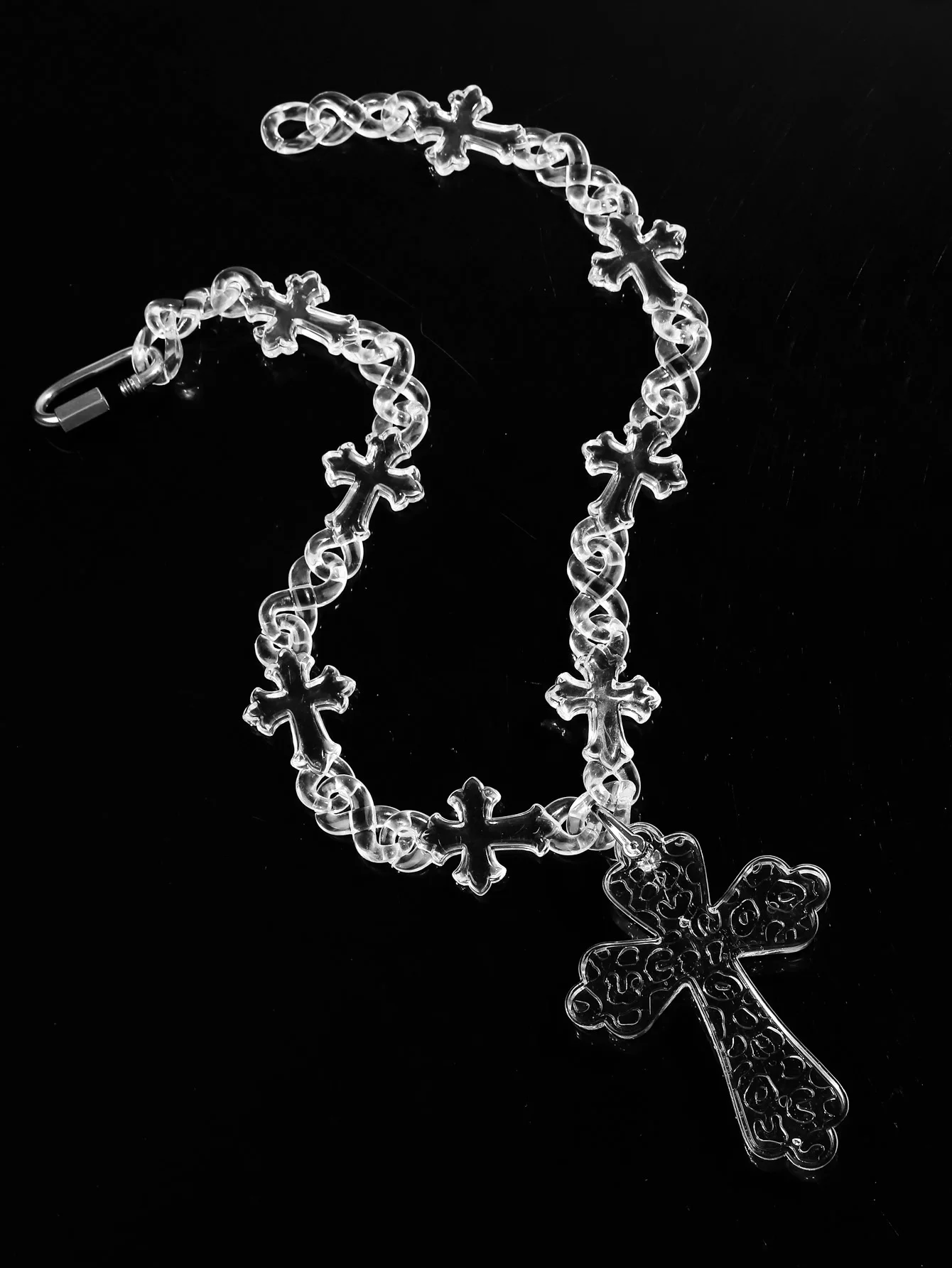 Trendy Acrylic Cross Pendant Necklace for Men