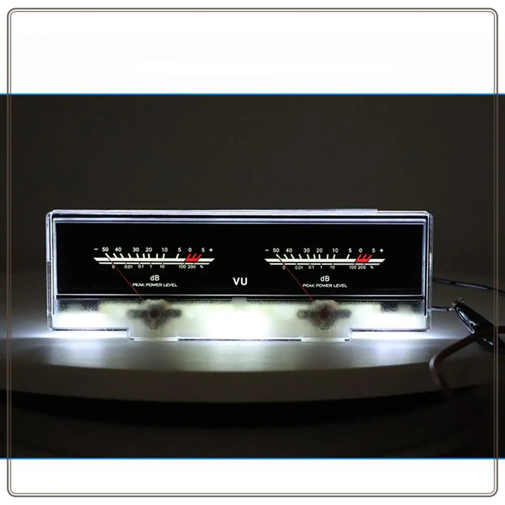 

Reliable-Double Pointer VU Meter Stereo Audio Amplifier Board DB Sound Audio Level Indicator Tester Adjustable Backlight,Double
