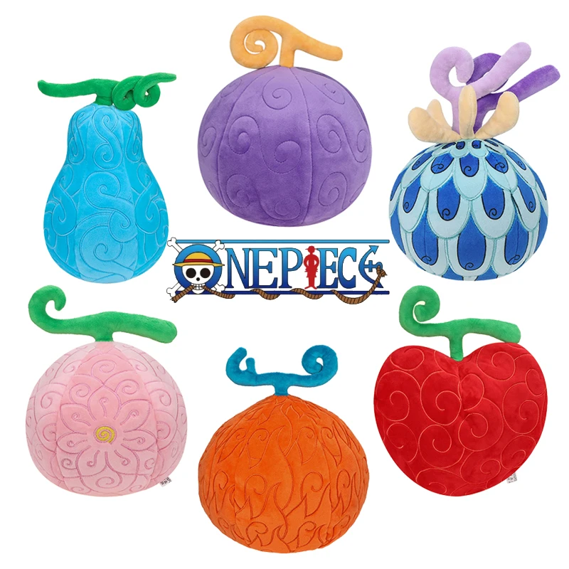Genuine Anime One Piece Devil Fruit Plush Bloom Bloom/Gum-Gum/Uo Uo No Mi/Flame-Flame/Gura Gura No Mi Toy Stuffed Toy Xmas Gift