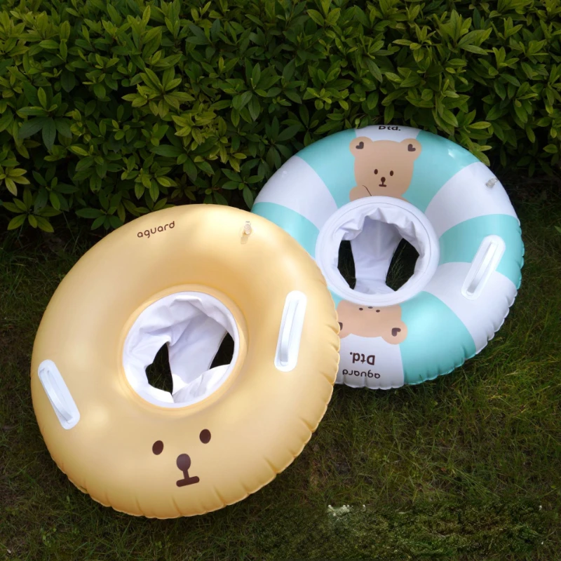 Zomer Kinderen Water Apparatuur Beer Vorm Kinderen Zwemmen Ring Opblaasbare Pasgeboren Baby Zwemmen Seat Anti Rollover Props