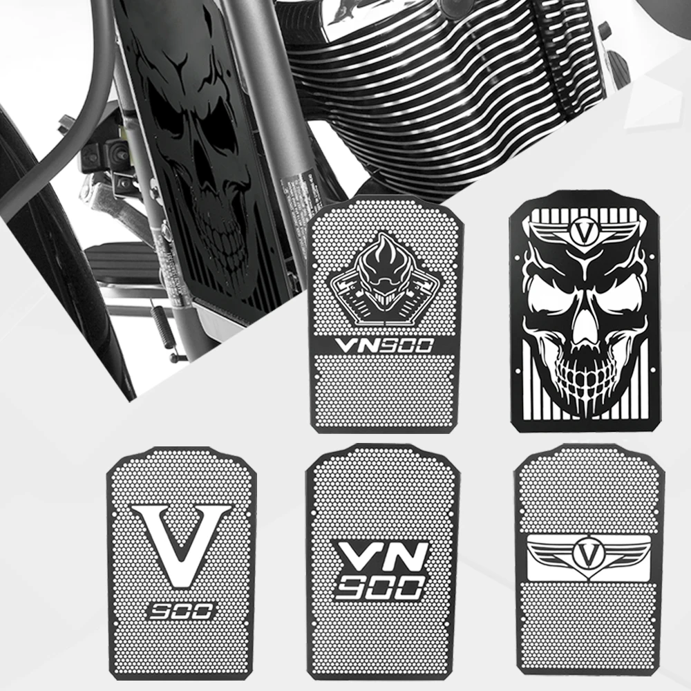 Dla KAWASAKI Vulcan VN900 Classic LT 900 VN900 Custom 2006 ~ 2024 stalowa osłona chłodnicy Bezel osłona grilla Protector 2015 2016 2018