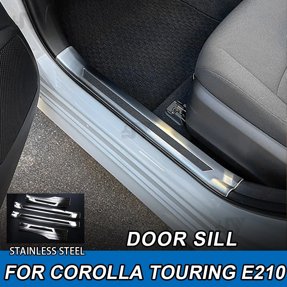 4pcs Door Sill for Toyota Corolla Touring E210 2019 Car Styling Interior Stainless Steel Door Sill Scuff Guard Cover Protector