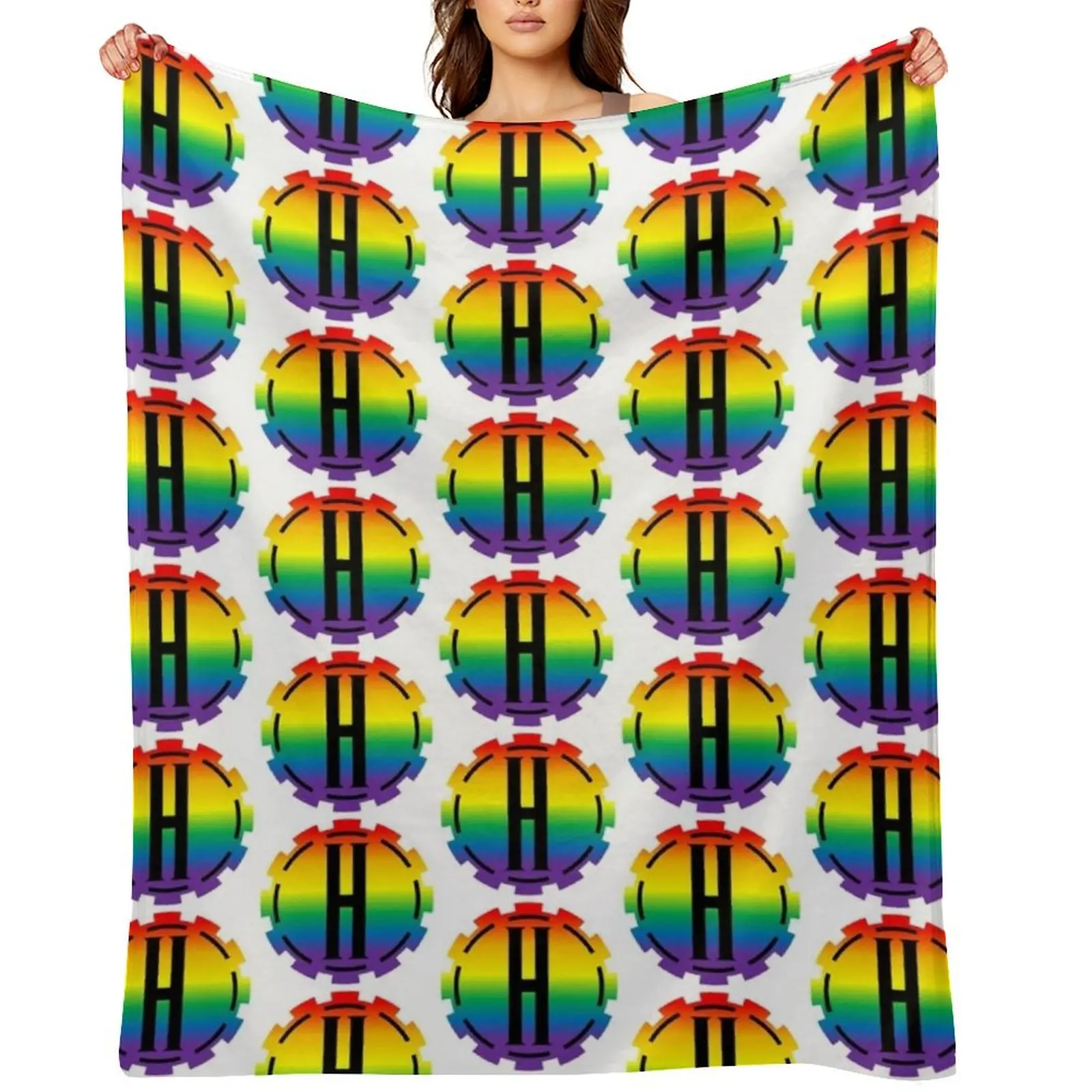Hoctor Industries Pride Logo Throw Blanket Beach Hair Blankets For Bed Thermal Blankets