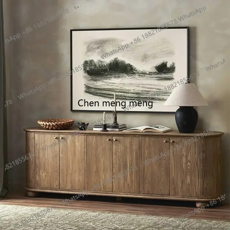 

Solid wood dining side cabinet, living room and dining room against the wall to make old storage, storage, home entrance cabinet