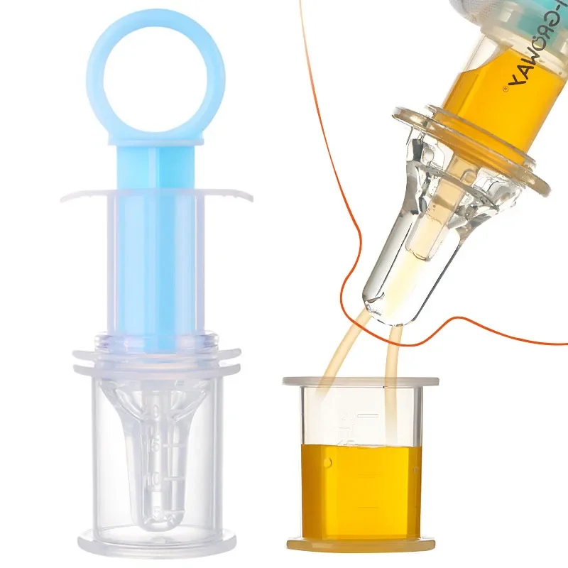 Silicone medicine feeder Baby syringe feeder on both sides of the liquid anti-choking pacifier