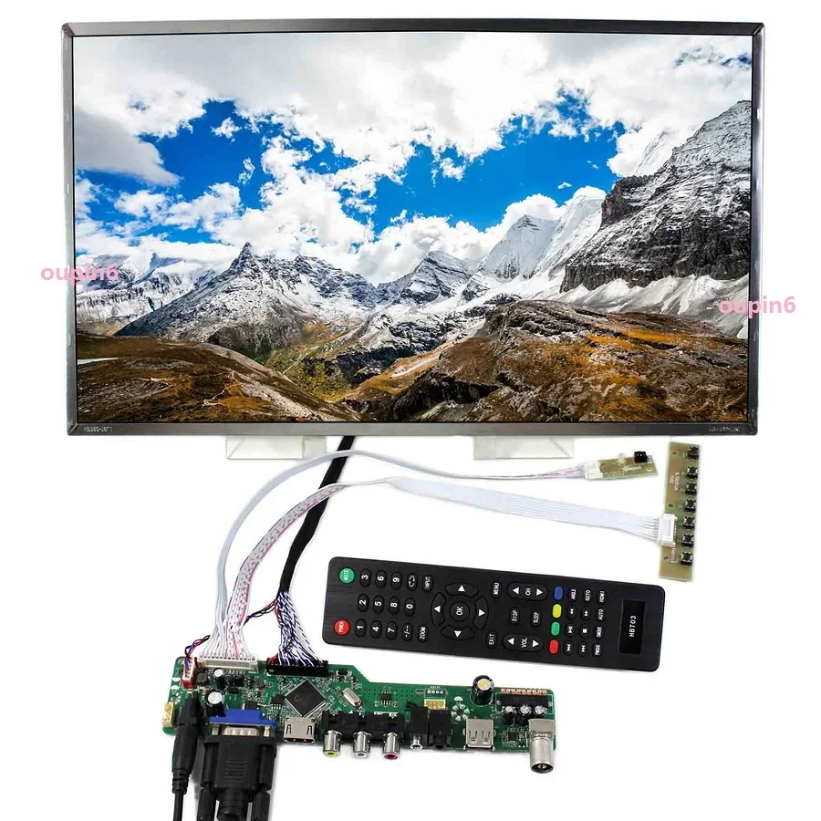 Kit de condutor remoto vga compatível com hdmi, tv lcd, painel lvds 40 pinos, tela de 14 polegadas, compatível com hdmi