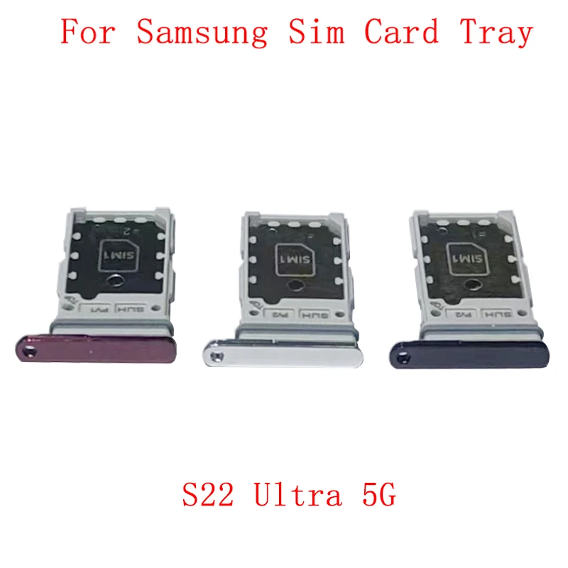 

Лоток для SIM-карты держатель слота для SIM-карты для Samsung S22 Ultra 5G S908 запасные части для карты памяти MicroSD