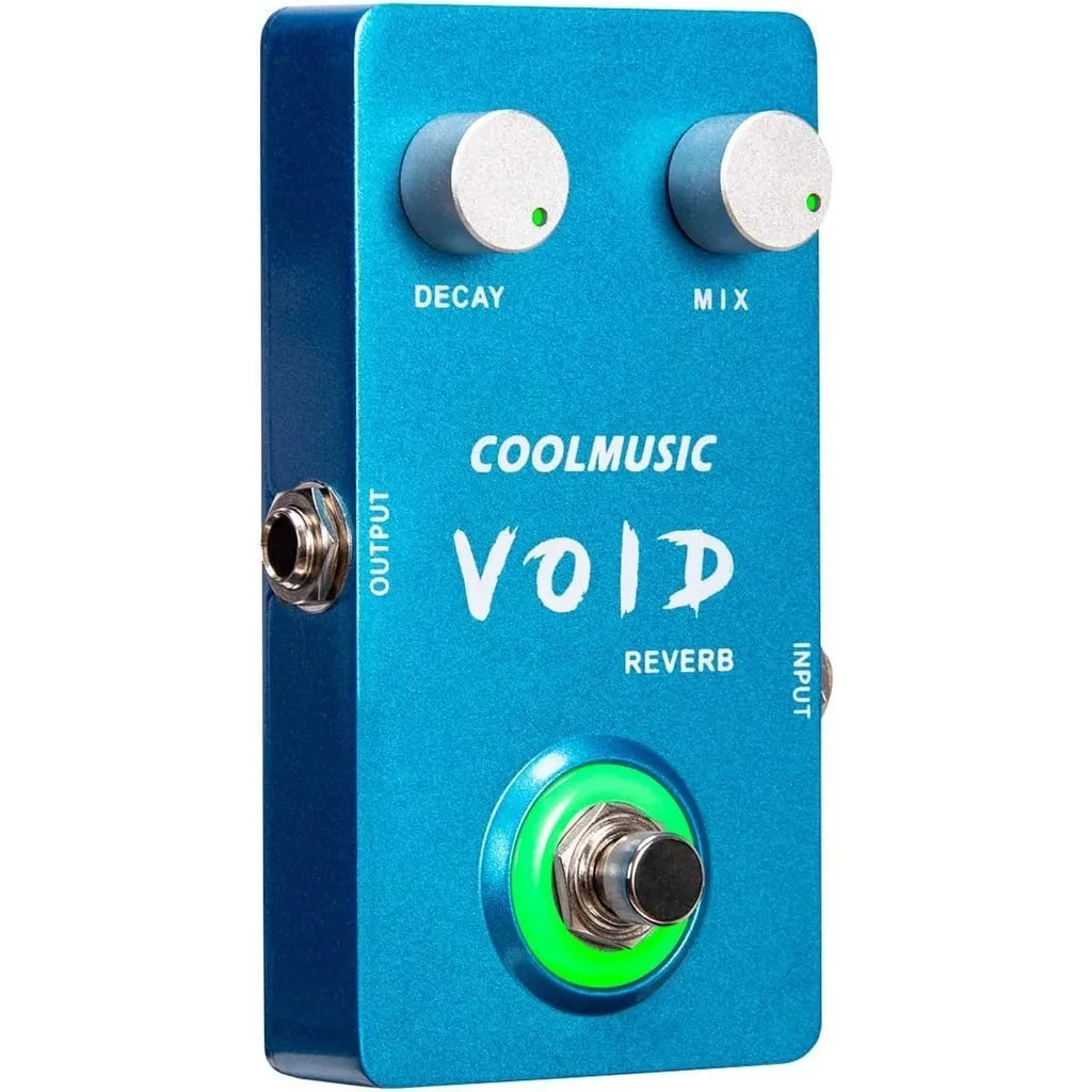 COOLMUSIC-Pedal de efectos de guitarra, reverberación de C-RV01, carcasa de aleación de aluminio