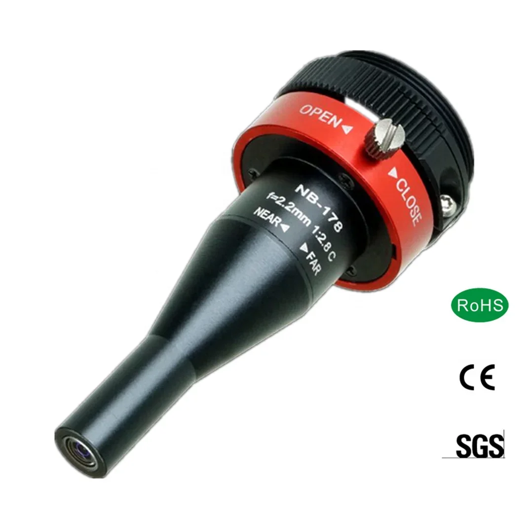 Hotselling Mini Pinhole Lens 2.2mm 2.8mm 10MP C Mount FA CCTV Camera View Angle 178 Degrees