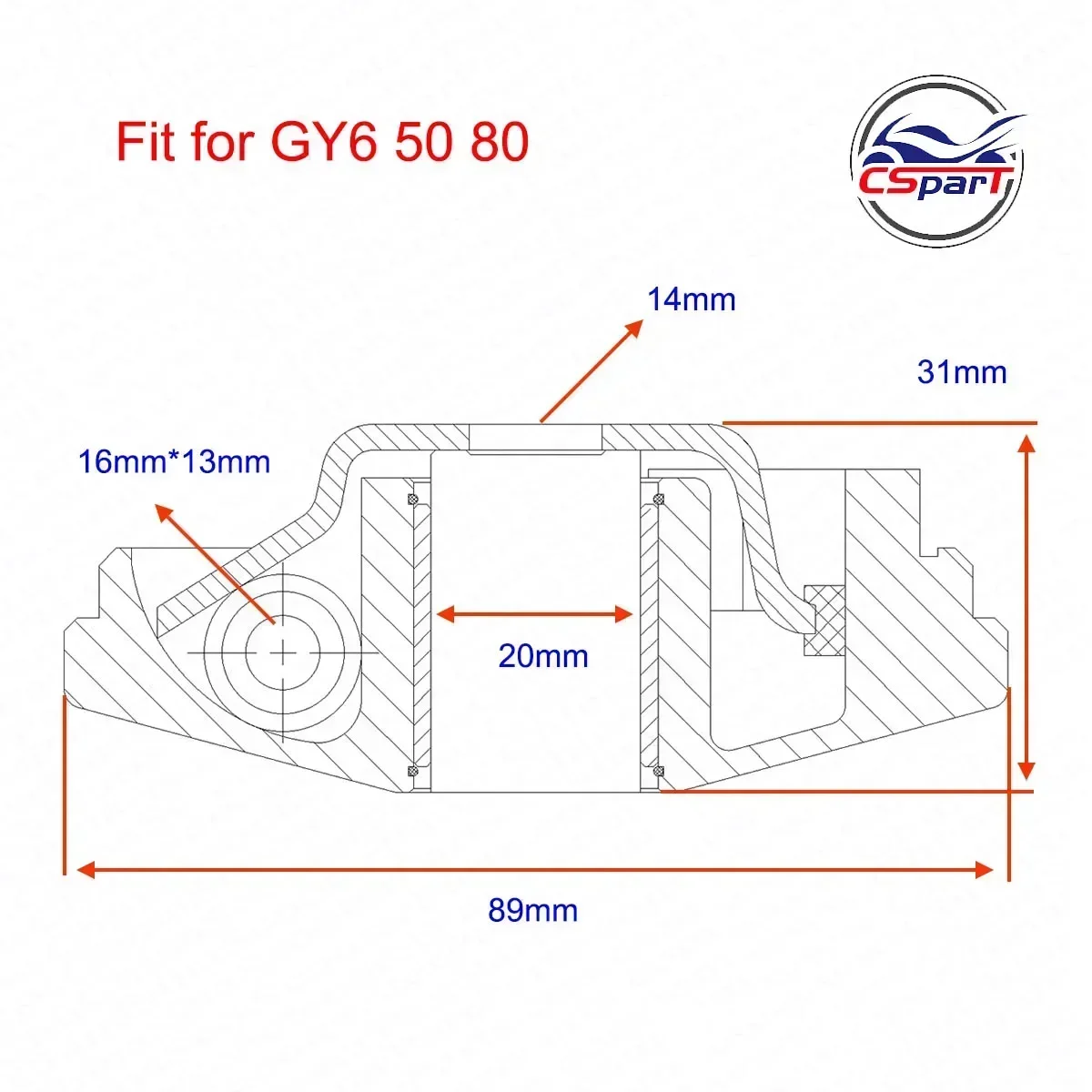 89MM zestaw wariatorów wyścigowych GY6 50CC 60CC 80CC 1 p39qmb Taotao Kymco Jonway Sunl Keeway Znen skuter ATV Buggy części — zdjęcie 6