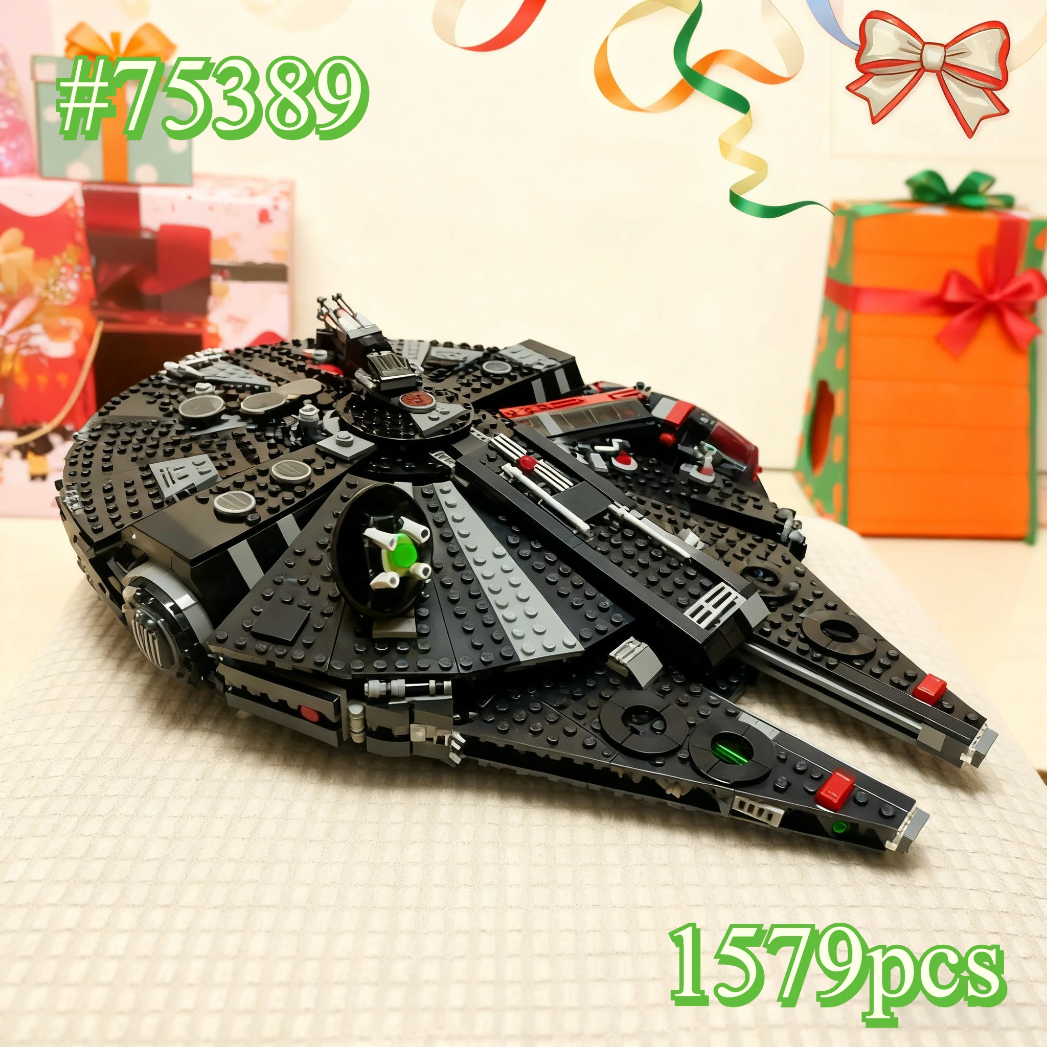 Klocki konstrukcyjne Interstellar Spaceship Alien 75389, kompatybilne z elementami Lego, idealne na prezenty świąteczne, 1579 elementów.