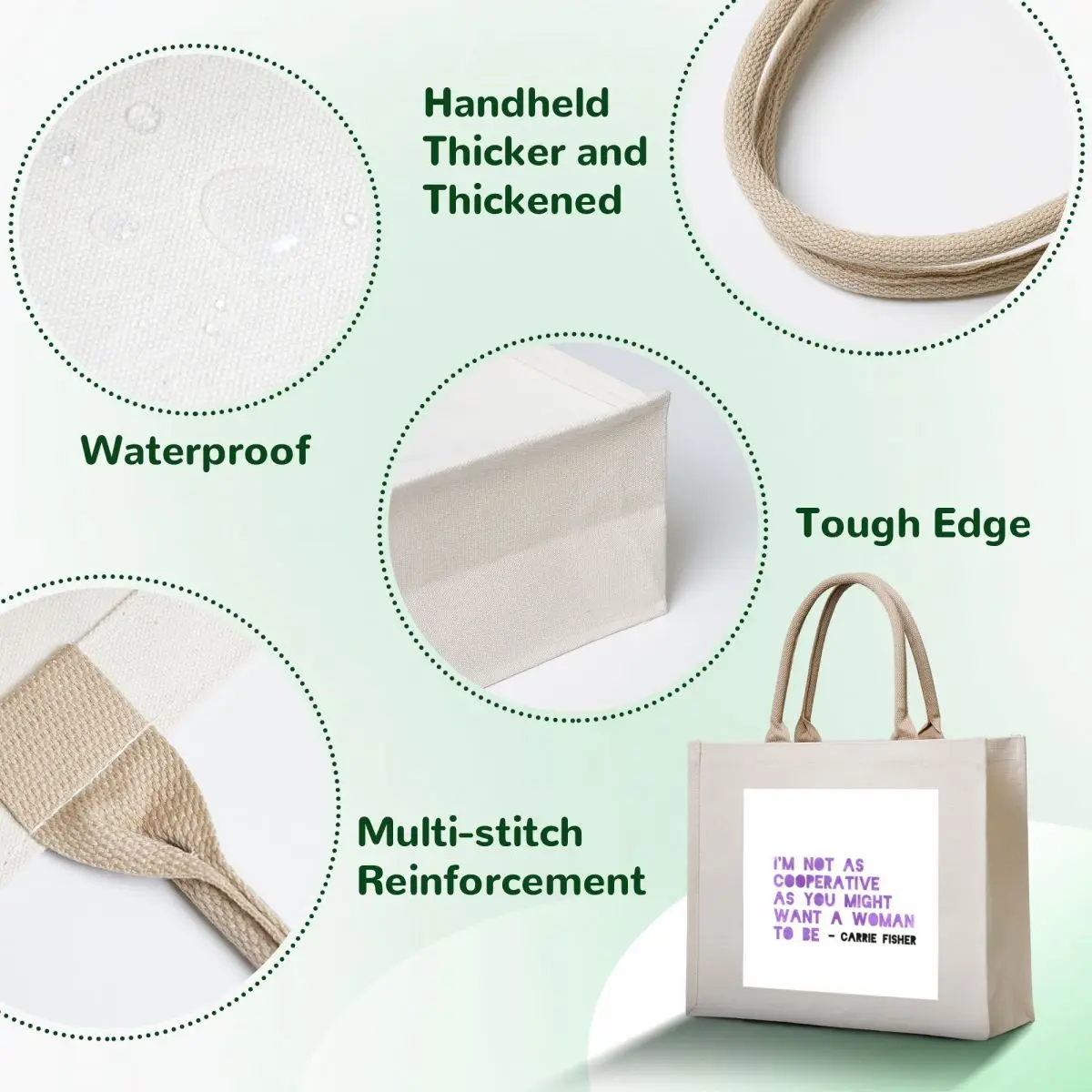 I'm Not As Cooperative As You Might Want A Woman To Be Tote Bag shoping bag bags luxury women Portable shopping bag