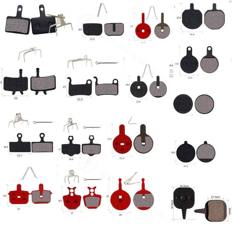 Resin Disc Brake Pads With Pin Bolt Mountain Bike Bicycle Brake Pads Replacement Cycling Repair Accessories