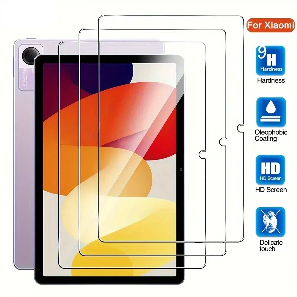 3PCS Tempered Glass For Xiaomi Pad 5 6 11 2023 6S pro 12.4 Tablet Screen Protector Film For Redmi Pad SE pad Pro 12.1 10.6