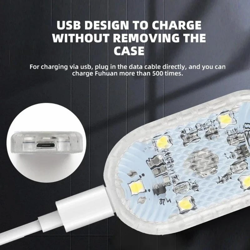 

A2UC Multifunctional Car Interior LED Touch Light with Adjustable Brightness and Easy USB Charging for Atmosphere Enhancement