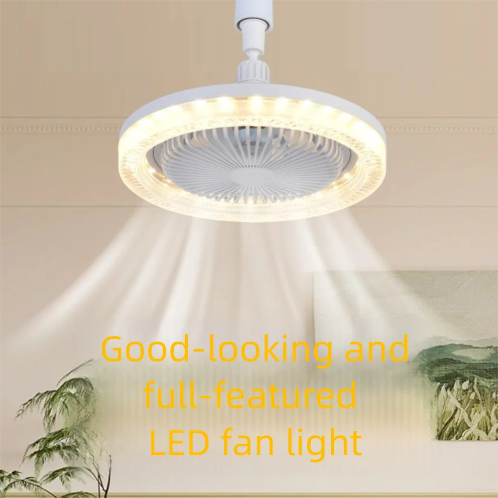 

E27 Screw LED Fan Light Rotatable 2-in-1 Ceiling Fan Lamp Silent with Remote Control LED Light Ceiling Fan Restaurant