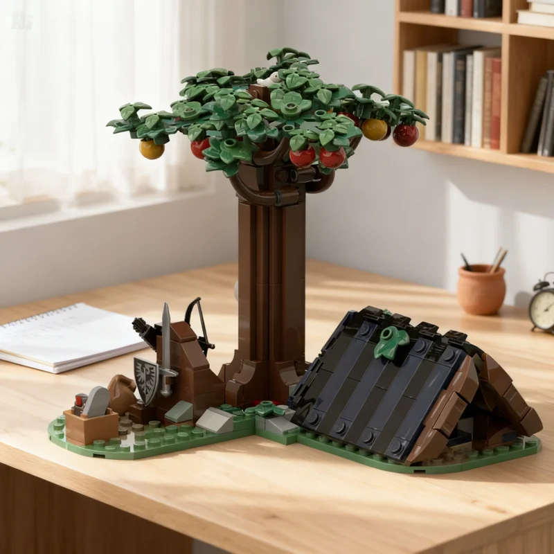 

423pcs MOC Castle Knightly Respite Model Building Blocks Architecture DIY Christmas Gifts Creative Idea Toys Education Kids