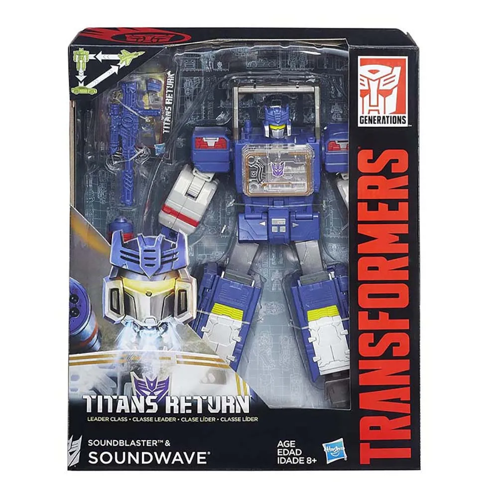 [在庫あり] ハスブロ トランスフォーマー タイタンズ リターン サウンドウェーブ、シックス ショット、スカイ シャドウ、オーバーロード リーダー クラス アクション フィギュア モデル おもちゃ