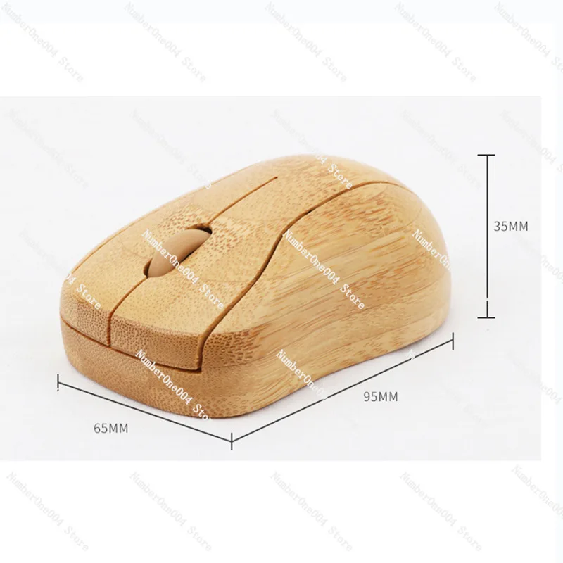 Wireless Bamboo Mouse Personalized Desktop Laptop Bamboo Creative Mouse Feels Good