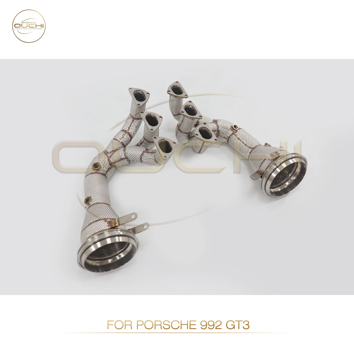 

OUCHI Factory Direct Sales SS304 Catalysis Manifold for Porsche 992 GT3 Exhaust With Heat Shield Direct Fit Easy Install