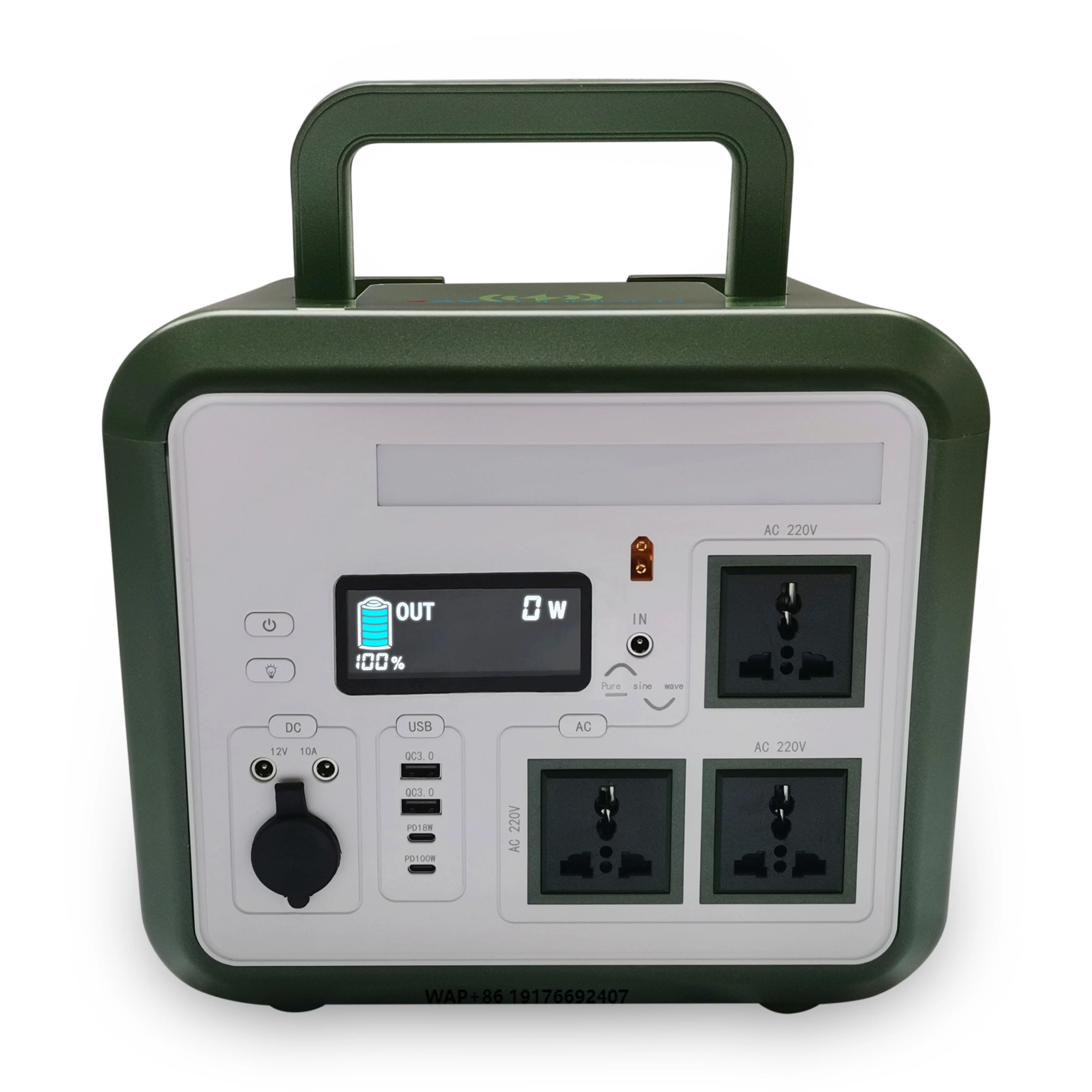 1200W 1500W LiFePO4 Power Bank with Solar & UPS Support Triple USB/Type-C for Car & Home Appliances