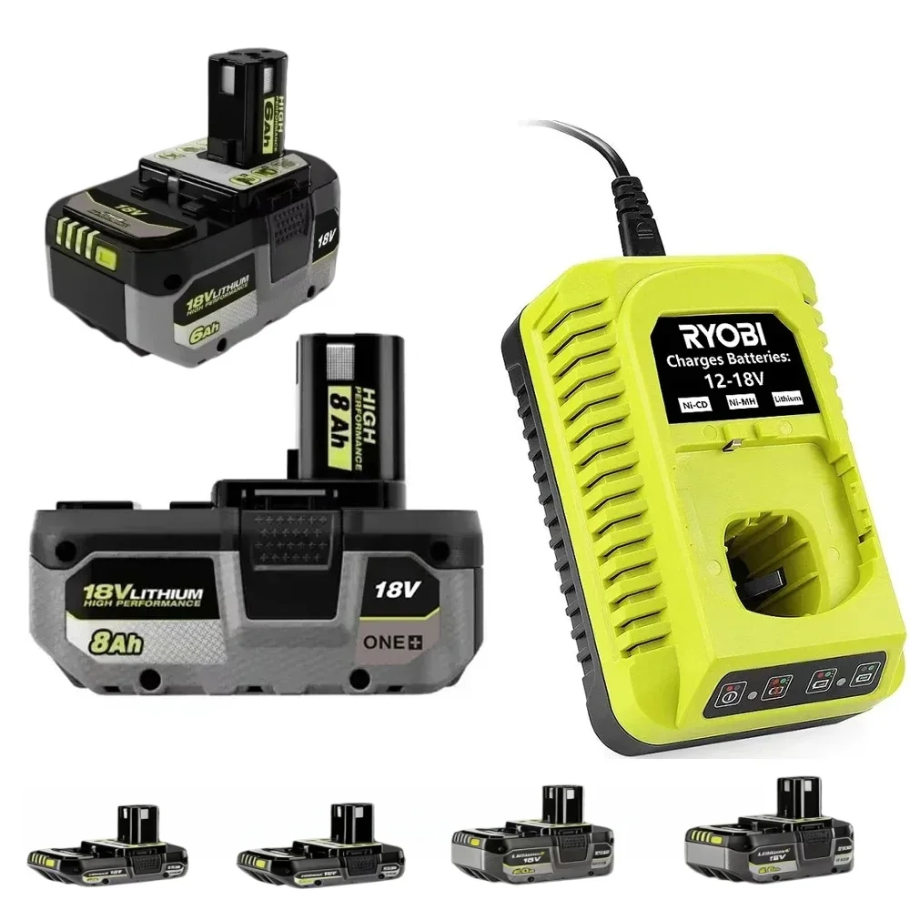 The original 18V low-discharge high-performance RYOBI lithium battery is suitable for all tools P104, P107, P109 and P108.