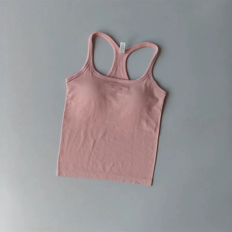 Nahtloser Yoga-BH für Damen in I-Form, stoßdämpfend, mit Brustpolster, schnelltrocknend, dehnbar, ideal für Fitnessstudio und Laufen. – Detail 13