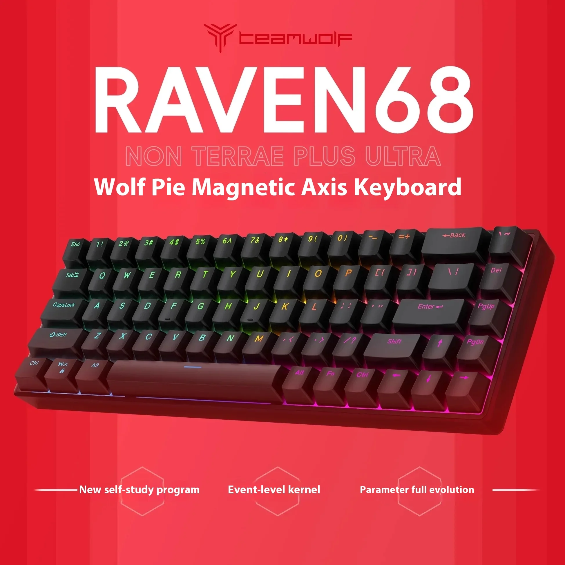 Teamwolf Raven68 Magnetic Switch Keyboard 68 Keys 8k Return Rgb Backlight Mechanical Keyboard Pc Accessories Gamer Gaming Gifts