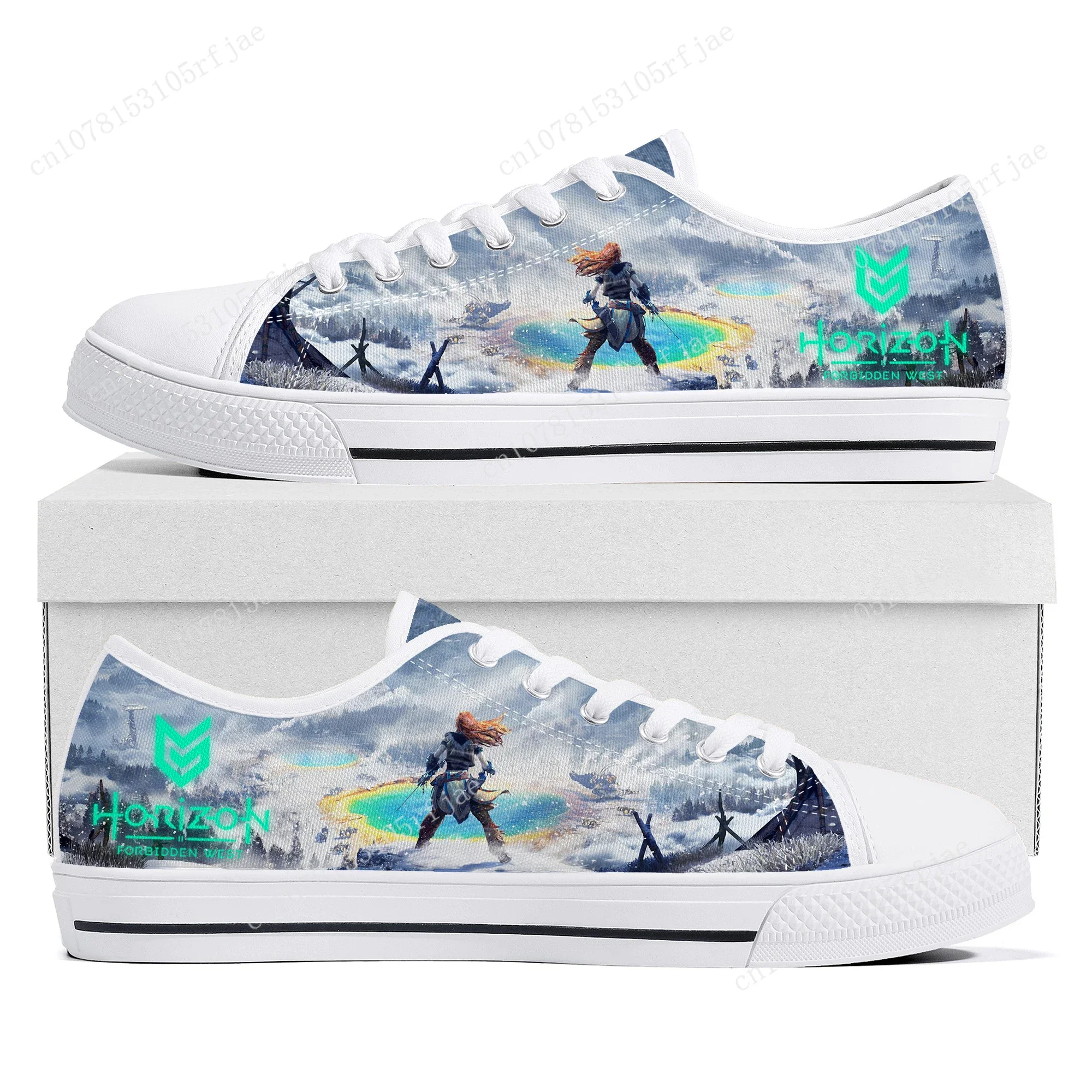 

Horizon Forbidden West Low Top Sneakers Cartoon Game Womens Mens Teenager High Quality Canvas Sneaker Couple Custom Built Shoes