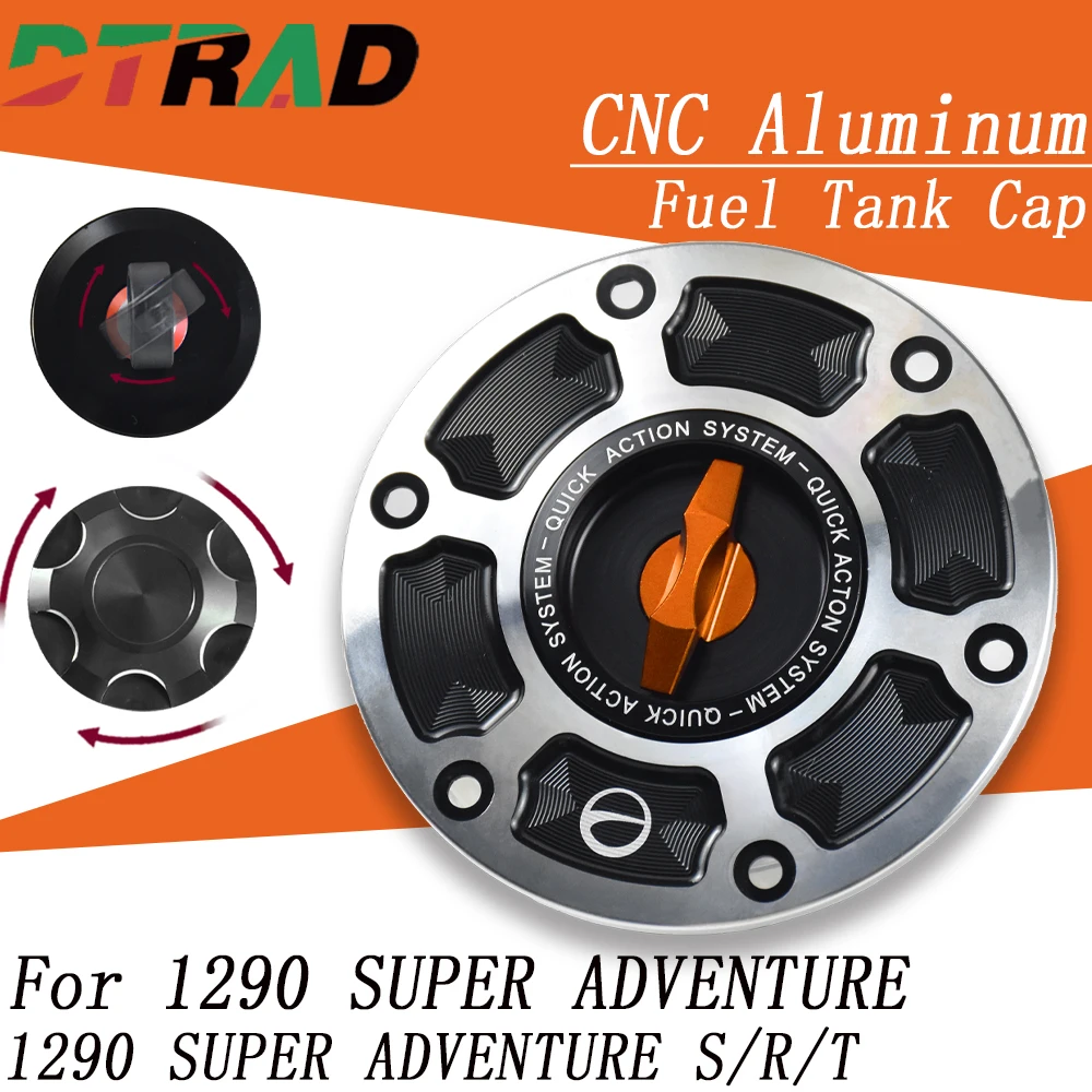

Motorcycle Racing Quick Action Fuel Tank Cap For 1290 SUPER ADVENTURE S/R/T 2017-2019 CNC Aluminum Modified Airbox Gas Oil Cover