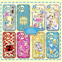 Disneys Alice in Wonderland Phone Case For Xiaomi Redmi Note 13 12C 11 10C 13C 10s 9s 9A 9T 9C 8 Pro Max 4G 5G Transparent Cover