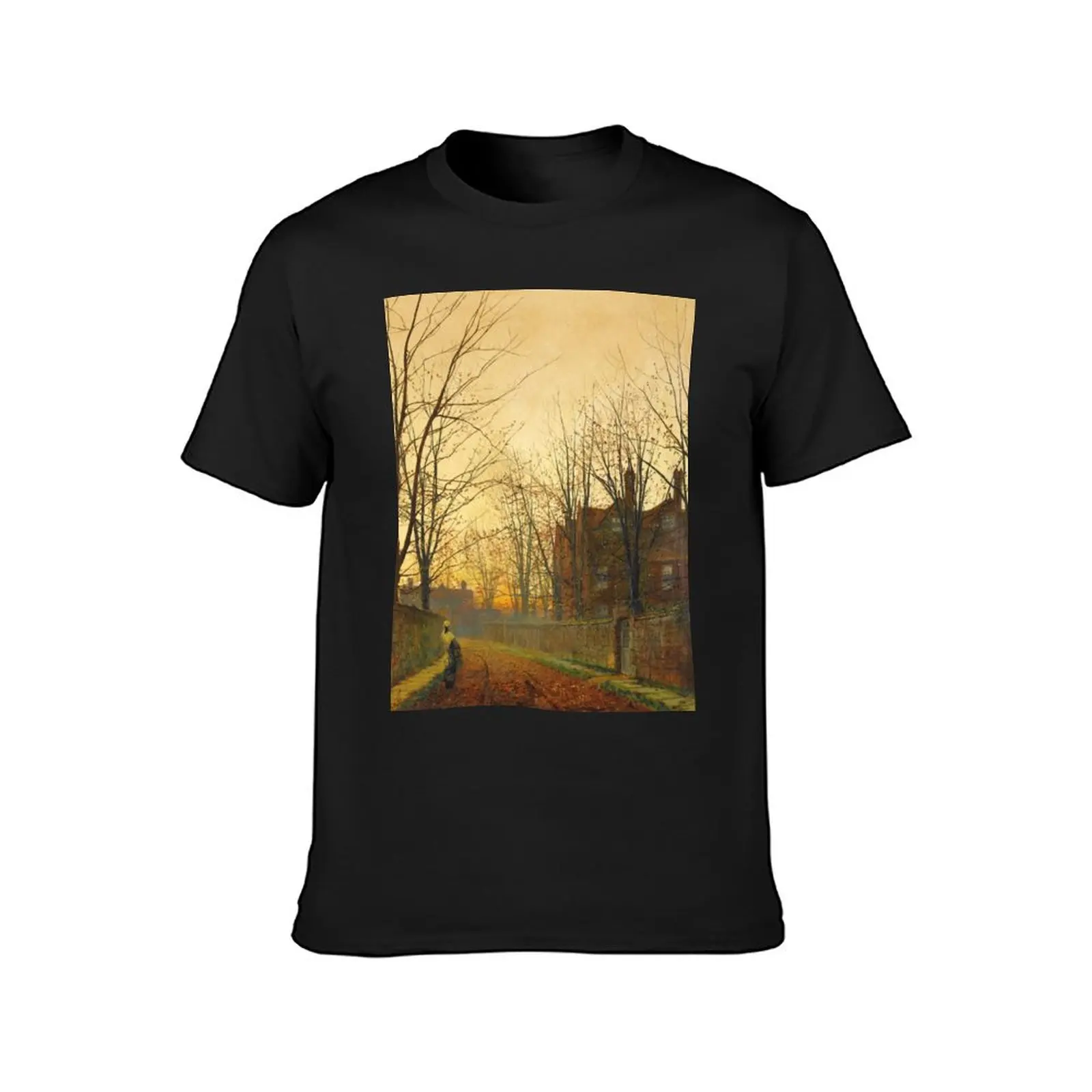 John Atkinson Grimshaw - Late October T-Shirt shirts graphic tees summer tops vintage Short sleeve tee men