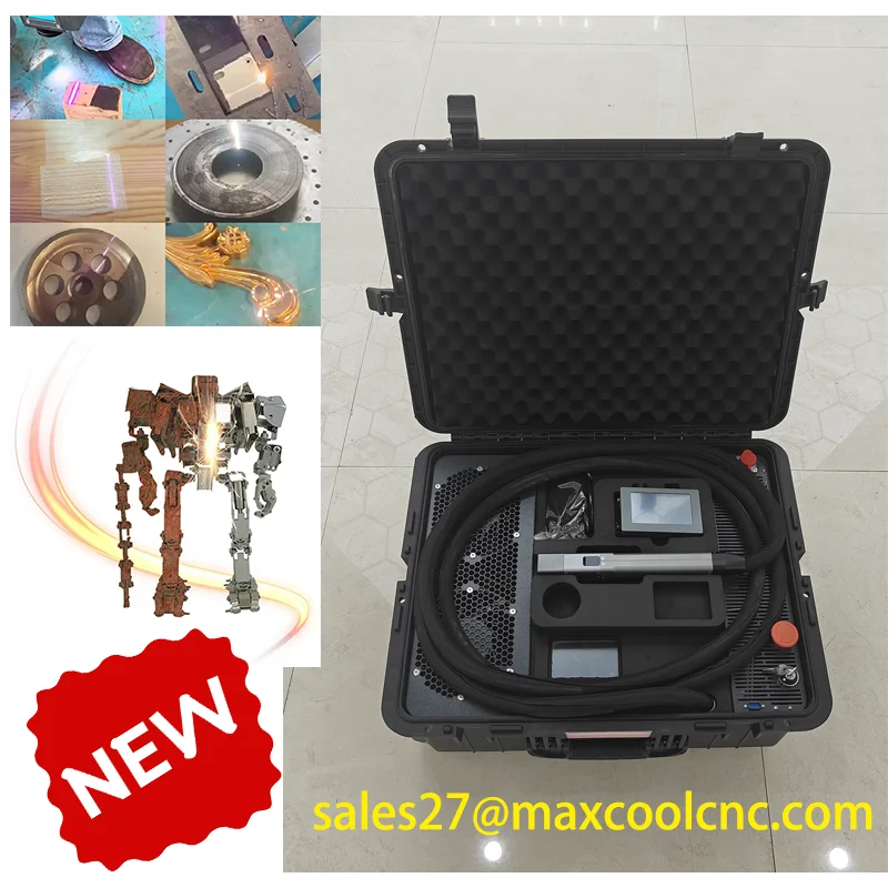 MAXCOOL New Portable Laser Cleaning Machine 1200W CW Laser Cleaner Mini Laser Rust Removal for Metal Rust Oil Wood Paint Remove